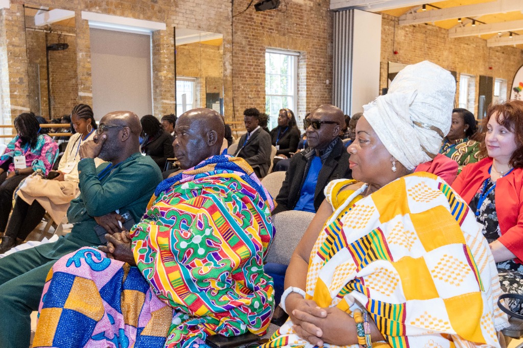 Diplomatic leaders and royal dignitaries in Kente regalia
